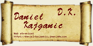 Daniel Kajganić vizit kartica